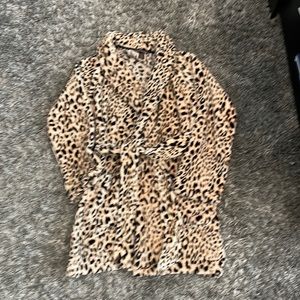 BNWOT Victoria’s Secret Leopard Print Plush Robe